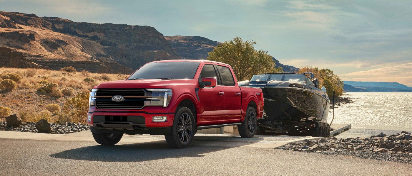 2025 Ford F-150 exterior pulling boat from water
