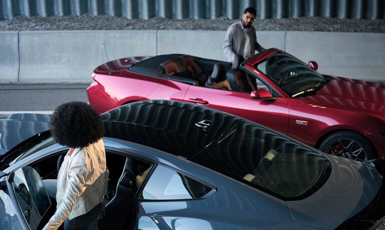 2025 Ford Mustang exterior two side by side in tunnel