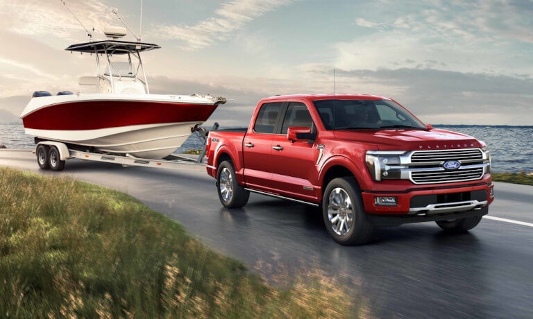 2025 Ford F-150 towing a boat