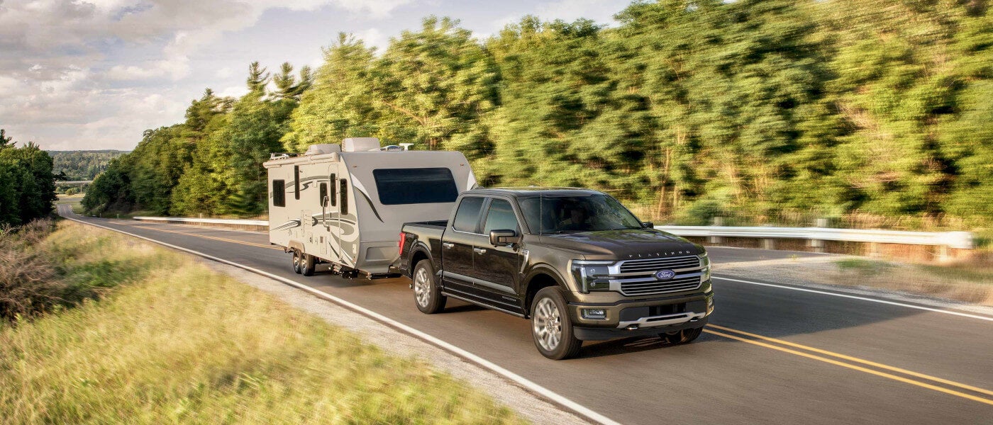 2025 Ford F-150 towing an RV
