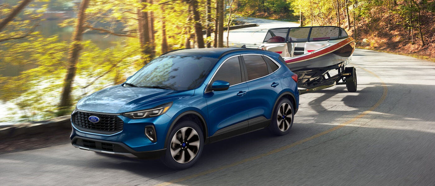 2024 Ford Escape Exterior On Forest Road Towing Boat