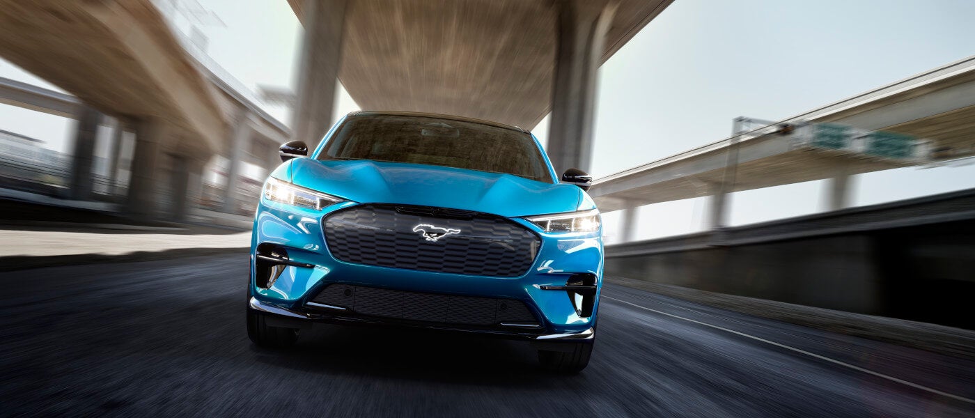 2025 Ford Mustang Mach-E Exterior Driving Fast Head On