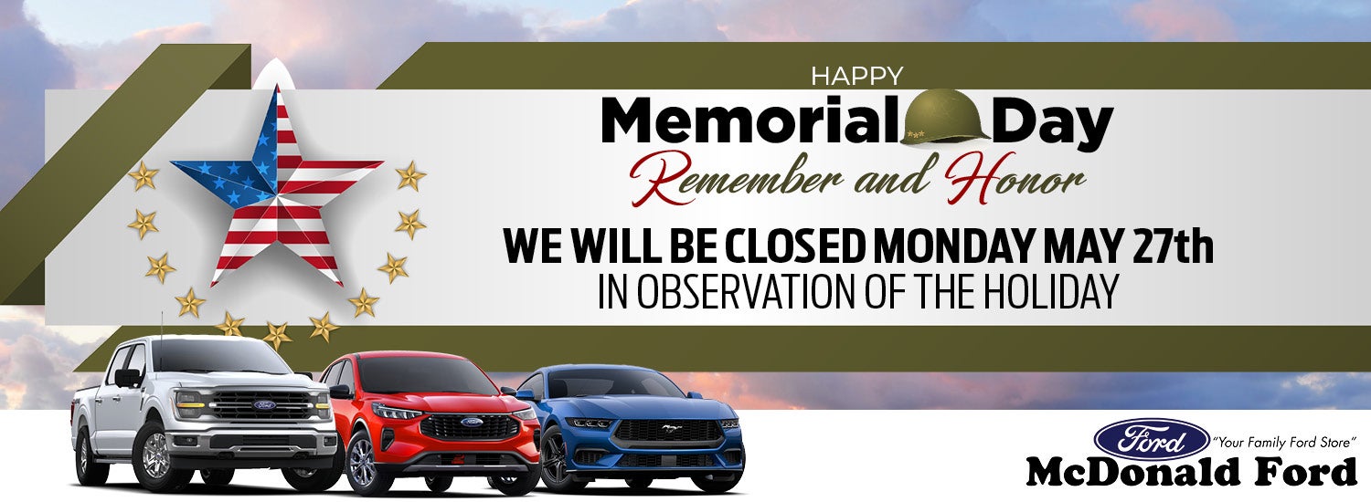 Memorial Day Hours | McDonald Ford 